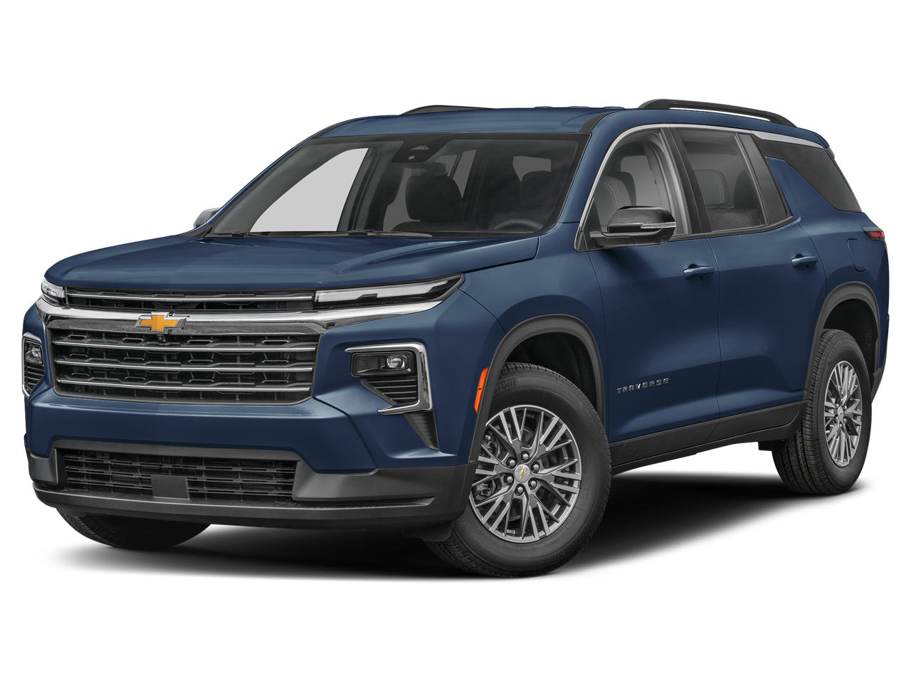 2024 Chevrolet Traverse LT in Summit White — front three-quarter view