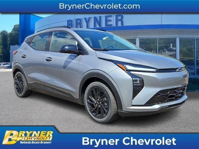 2027 Chevrolet Bolt RS in Sterling Grey Metallic — front three-quarter view