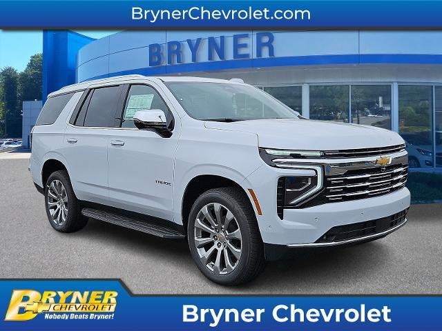 2026 Chevrolet Tahoe Premier in Polar White Tricoat — front three-quarter view