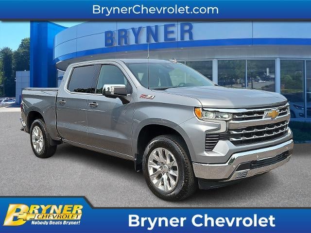 2024 Chevrolet Silverado 1500 LTZ in Sterling Gray Metallic — front three-quarter view