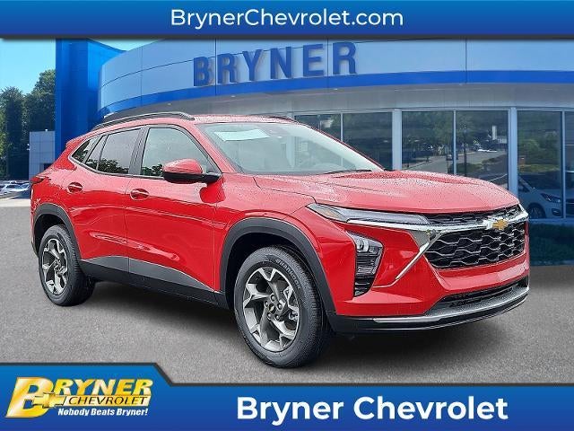 2026 Chevrolet Trax LT in Apex Red — front three-quarter view